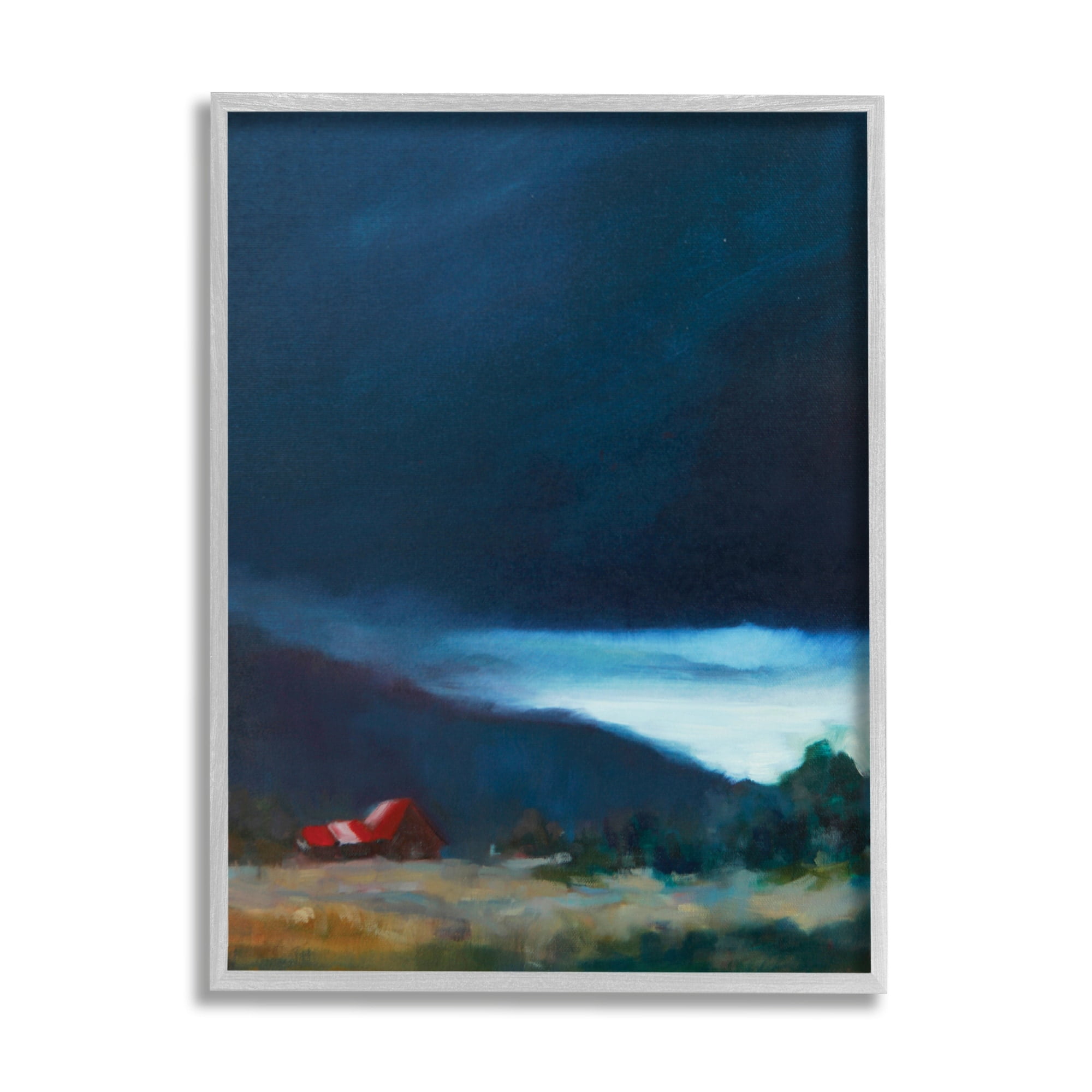 Stupell Industries Storm Clouds over Countryside Cottage Landscape,24 x 30,Designed by Eddie Barbini