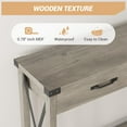thumbnail image 4 of 43" Entryway Table with 2 Drawers, Narrow Console Table with Open Shelf, Sofa Table for Behind Couch, Hallway, Living Room, Gray, 4 of 8