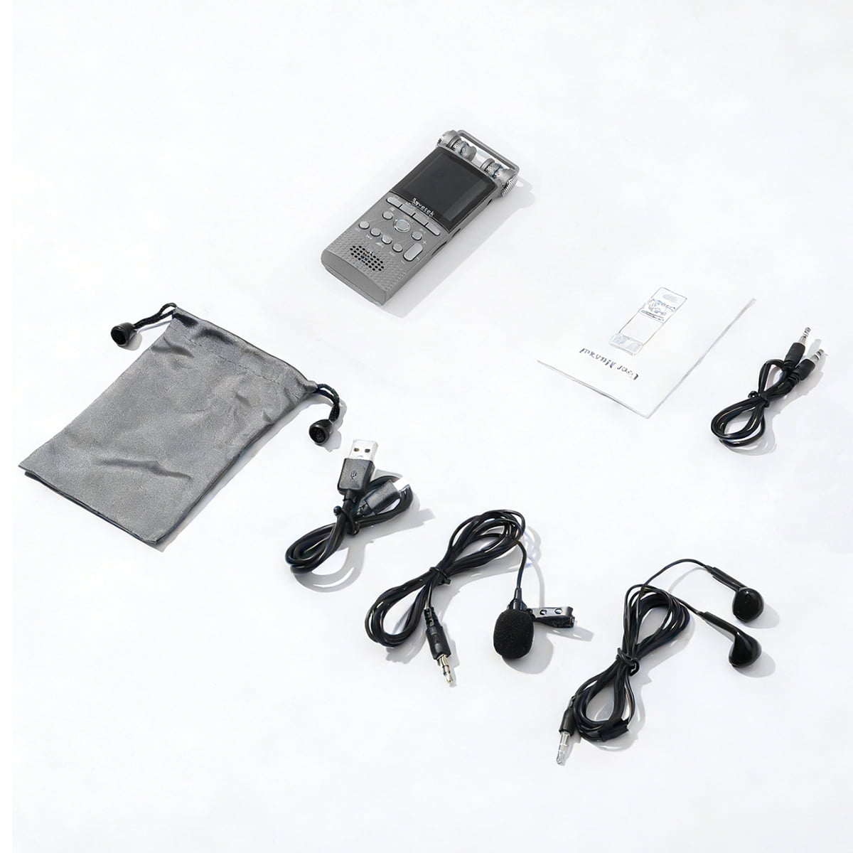 Professional Voice Activated Digital Audio Recorder  8GB USB Pen Non-Stop 100hr Recording PCM 1536Kbps External Microphone Password Protection