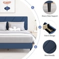 thumbnail image 4 of 4 EVER WINNER Full Size Bed Frame with Adjustable Headboard, Full Bed Frame with Linen Fabric Upholstered, Strong Wooden Slats, No Box Spring Needed, Noise Free, Easy Assembly, Blue, 4 of 5