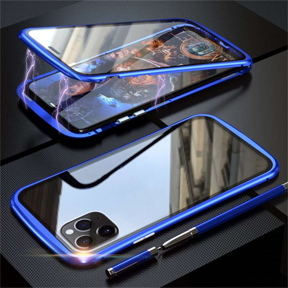 New Privacy Magnetic Case For iPhone 11 Pro Max Magnet Metal Double