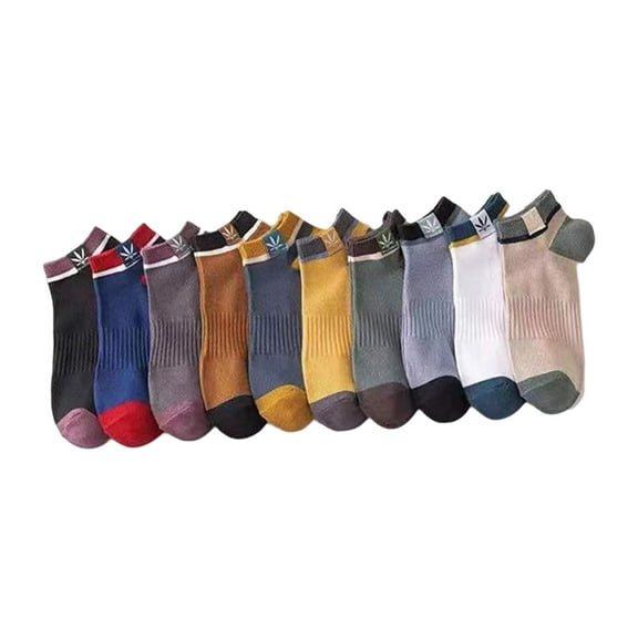 10 Pairs Mens Ankle Socks Short Socks for Trainer Athletic Four Seasons Adults Teens