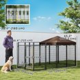 thumbnail image 3 of PawHut Dog Kennel Outdoor for Large and Medium Dogs, Black, 3 of 10