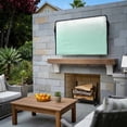 thumbnail image 3 of Outdoor TV Cover 68x42x4.5in, Green Gradient Art on White Weatherproof TV Screen Protector with Zipper, Summer Style Outside Television Cover Fits Up to 70-75", 3 of 9