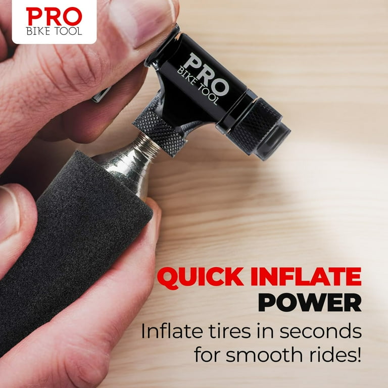 PRO BIKE TOOL 16g Threaded CO2 Cartridges, Compact, Quick Bike