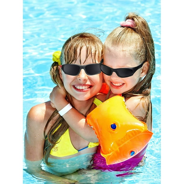 4 Pairs Kids Sports Sunglasses Rubber Flexible Frame Sunglasses Lightweight Sport Glasses Eyewear for Boys Girls and Children Multicolor Medium