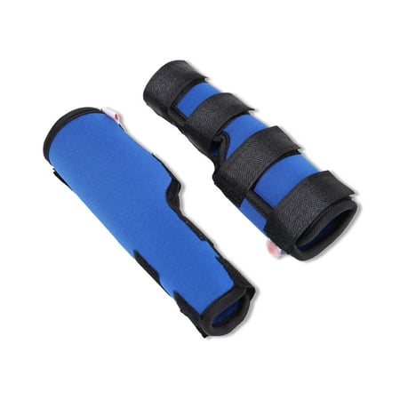

1111Fourone 2 PCS Pet Leg Protectors Recovery Adjustable Knee Pads Support Protection Stability Licking-proof Wraps Small Medium Blue M