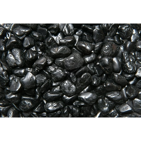 Fantasia Crystal Vault: 1/2 lb High Grade Black Tourmaline Tumbled Stones - Medium - 1