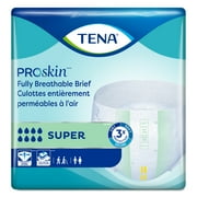 TENA ProSkin Super Adult Incontinence Brief XL Heavy Absorbency Overnight, 68011, 64, 15 Ct