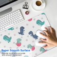 thumbnail image 4 of Long Mouse Pads for Desk,White Cartoon Dinosaurs Eggs Pattern Desk Mats on Top Of Desks, Desk Mouse Pad Extra Large with 3mm Non-Slip Base and Stitched Edge for Gaming,Office,Work,Home 31.5"x15.7", 4 of 6