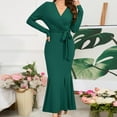 thumbnail image 3 of UPPADA Robe de Cocktail pour Femmes à Manches Longues Robe d'Invitée de Mariage Fente Latérale Robe Formelle Évasée Taille Haute Robe de Fête Robe de Bal Robe de Cocktail jusqu'à 40 % de Rabais, 3 of 8