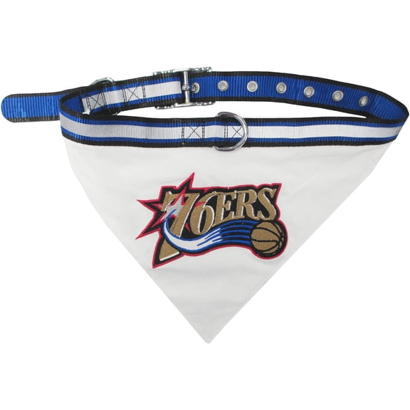 Pets First NBA Philadelphia 76ers Pet Bandana, 3 Sizes Available with Collar