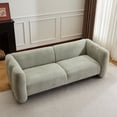 thumbnail image 6 of LifeSky 83\" Wave Sofa for Apartments: 900lb Capacity 3-Seater - Compact Boucle Fabric Sofa for Small Living Rooms & Bedrooms - Light Green Modern Curved Design, 6 of 11