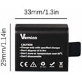 thumbnail image 3 of Batería de cámara de acción Vemico 3x1050 mAh con cargador para AKASO, 3 of 7