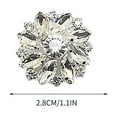 thumbnail image 2 of Floral Rhinestone Glass Button Shirt, DIY Decorated Button, Shiny Glass Accents, Cute Fashion Button, For Quilting, Embroidery, Craft Projects, Home Decor, Glittery Button, Sewing Supply, Akmoler, 2 of 9