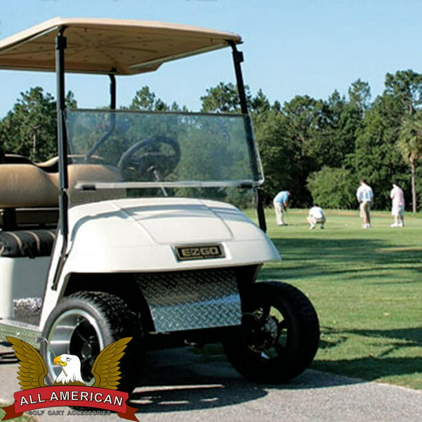Ezgo Marathon Golf Cart All American Folding Flip Windshield Tinted Clear Com - 1990 Ezgo Marathon Seat Covers