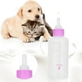 thumbnail image 3 of 6PCS/ Set 60ml Pet Puppy Kitten Feeding Bottle Small Dog Cat Milk Nursing Care Kit (Pink), 3 of 10