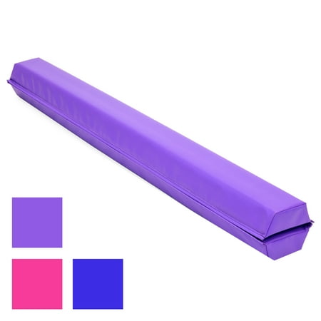 Best Choice Products 9ft Full Size Folding Floor Balance Beam for Gymnastics and Tumbling w/ Medium-Density Foam, 4in Wide Surface, Non-Slip Vinyl - (Best Gymnastics Equipment To Have At Home)