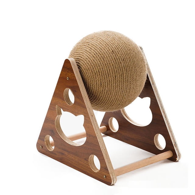 Cat Scratcher Toy Cat Scratching Ball Kitten Scratcher Toy Cat Scratcher Toy Ball Cat Scratcher Ball Cat Scratcher Toy Interactive Wood Natural Sisal Cat Scratching Ball For Cats