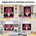 thumbnail image 5 of Black Valentines Day Kitchen Curtains Window Panels, Love Hearts Romantic Farmhouse Insulated Window Treatment Curtain, Grommet Curtains for Bedroom/Living Room/Bathroom, 2 Piece 42"Wx54"L, 5 of 8
