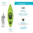 thumbnail image 2 of Lifetime 90766 Revel 10 Sit-Inside Kayak  Lime Green, 2 of 10