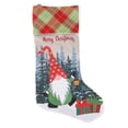 thumbnail image 1 of Calcetín decorativo navideño Patrón de muñeca sin rostro Bolsa de regalo para niños para fiesta de disfraces de festival Sombrero rojo, 1 of 10