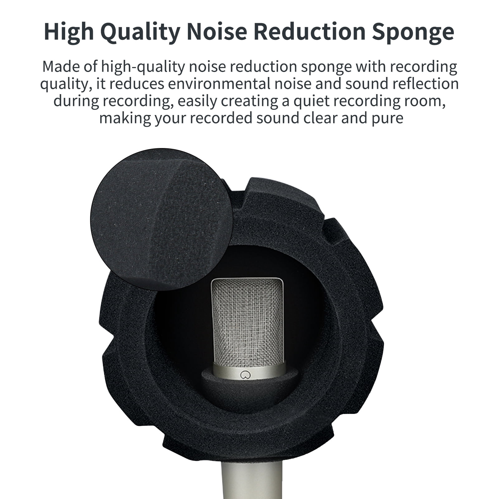 Microphone Windscreen,Portable Noise Reduction Cover Pop Filter Blowout Ion Cover Mic Cover Noise Reduction And Ive Condenser Windscreen Filter Portable -wind Cousopo Laoshe