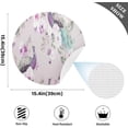 thumbnail image 3 of Coolnut Floral with Peacock Round Placemat Set of 4, Non-Slip Heat Resistant & Waterproof Plate Pads for Dinner Table Table Placemats, 15.4 in Home Decor Gifts, 3 of 6