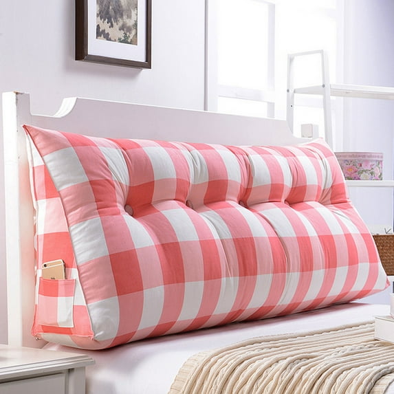 Large Bolster Wedge Pillow, Headboard Backrest Cushion Triangular Reading Pillow Positioning Support for Bed Sofa, 59*9*19.7inch, for hospital, Hotel, Daybed, Window seat, Couch