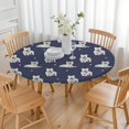 thumbnail image 3 of West Highland White Terrier Round Fitted Tablecloth with Elastic Edge,Dining Table Cover Waterproof,Outdoor Round Tablecloth for Camping,Dining,Indoor and Outdoor, 3 of 7