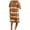 Brown, variant on Plus Size Dress Womens Casual Striped Tie-Dye Print Mini Dress V Neck Loose T-Shirt Dress(S-3Xl) Women Dress Brown L2