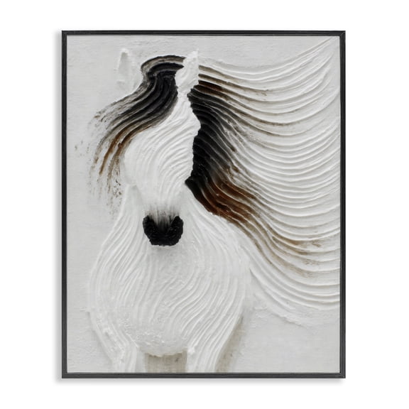 Stupell Industries Eclectic Grooved Horse in Flowing Motion Black Framed Giclee Art, 11 x 14, by Ink Drop Loft