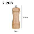 thumbnail image 2 of Salt And Pepper Grinders,oak Wooden Salt And Pepper Mills, 2 of 5