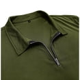 thumbnail image 5 of CUSTG Men T-Shirts Long Sleeve Shirt With Zipper Pocket Athletic Performance Pullover Tops For Sports And Casual Wear Comfort O-Neck Tee, 5 of 6