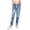 Denim, variant on BLACK LABEL by C'est Toi Women's Juniors High Rise Distressed Denim Jogger Jeans (Denim, Small)