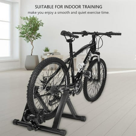 Knifun Foldable Steel Indoor Bike Trainer 7 Level Resistance Bicycle Exercise Training Stand, Bicycle Trainer, Bike Exercise