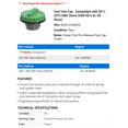 thumbnail image 2 of Fuel Tank Cap - Compatible with 2011 - 2013 GMC Sierra 3500 HD 6.6L V8 Diesel - Gates, 2 of 2