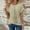#40Mint Green, variant on Women's Crew Neck Twist Front T Shirts Cap Sleeve Waffle Knit Loose Fit Tee Tops