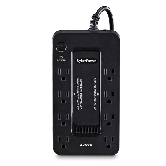 Restored CyberPower ST425-R Standby UPS System, 425VA/260W, 8 Outlets, Compact (Refurbished)