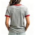 thumbnail image 4 of 9/11 25th Anniversary Shirt Womens WE Will Never Forget Tee Shirts | Lightweight Fabric, Crew Neck Short Sleeve Tops, American Flag, 2001-2026 25Th Anniversary Tops, Patriotic Honor Tee Shirt Gray,M, 4 of 4