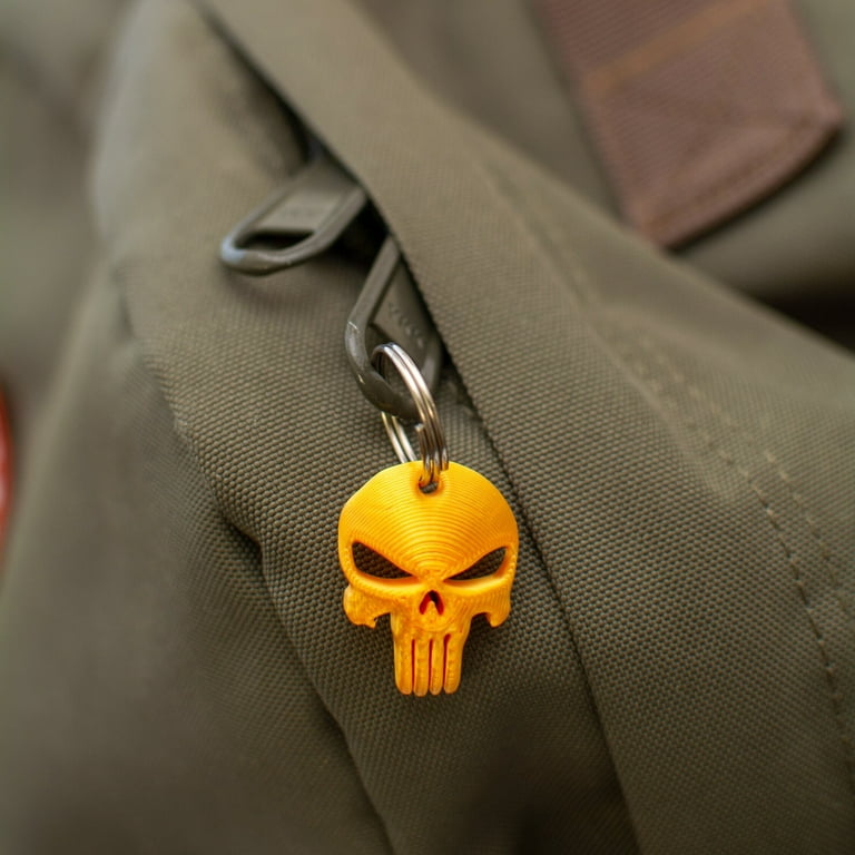 Set of 10 Punisher Skull Zipper Pull Necklace Earring Charm Keychain etc Walmart