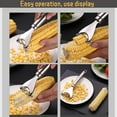 thumbnail image 2 of Bxaolu Corn Peeler Stainless Steel Corn Cob Stripper Tool Corn Thresher from the Cob, Removes Corn Kernels From Corn Cobs In Seconds, Kitchen Gadgets(Silver, 1PACK), 2 of 8