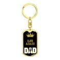 thumbnail image 4 of Ojos Azules Cat Dad King Keychain Stainless Steel or 18k Gold, 4 of 10