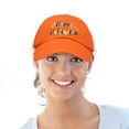 thumbnail image 5 of DALIX Happy Halloween Hat Treats Mens Womens Baseball Cap in Orange, 5 of 7