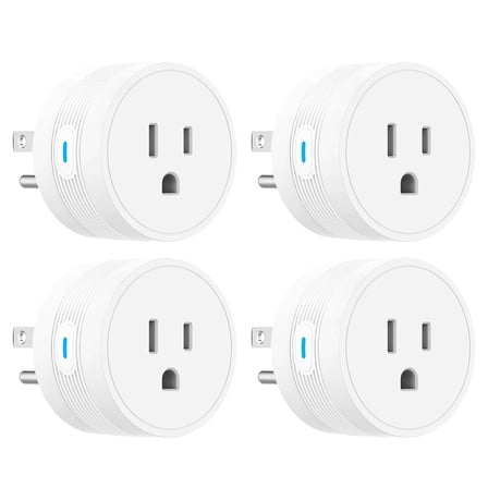 Smart Plug 2025 Upgrade to 15A, Bluetooth & Wi-Fi Outlet Plug Dual Connection, Voice Control, Remote Control Outlet Timer Indoor, Smart Plugs That Work with Alexa & Google, 2.4GHz Wi-Fi Only