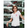 thumbnail image 2 of I Love Mustache Women White T-Shirt, Female Large, 2 of 4