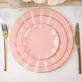 thumbnail image 5 of Balsa Circle 10 Dusty Rose 11" Round Disposable Salad Dinner Plastic Plates Gold Wavy Trim Wedding Party Tableware, 5 of 8