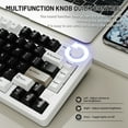 thumbnail image 6 of ATTACK SHARK X86 75% Wireless Gasket Mechanical Keyboard with Knob, CNC Aluminum Turd, 3 Mode Connectivity,82 Key Hot Swappable,Custom Linear Switches RGB Gaming Keyboard for Win/Mac/Linux-Milk White, 6 of 10
