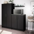 thumbnail image 3 of Maklaine Black Engineered Wood Base Cabinet with Melamine Countertop, 3 of 14