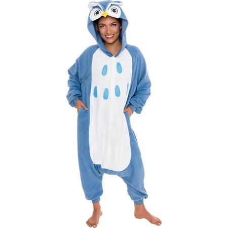 SILVER LILLY Unisex Adult Plush Animal Cosplay Costume Pajamas (Owl)